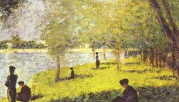 Studie mit Zahlen. Studie für "La Grande Jatte"