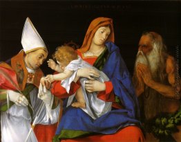 Madonna mit einem Bischof und St. Onuphrius