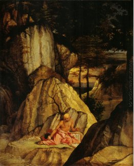 St. Jerome Meditieren in der Wüste