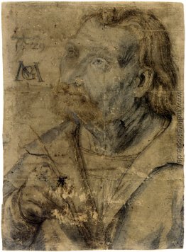 Der Apostel Johannes (Brustbild eines Mannes mit einer pinfeathe