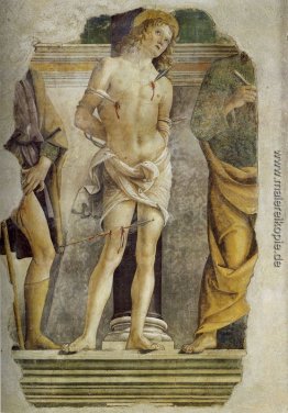 St. Sebastian und Stücke der Figur des heiligen Rochus und St. P