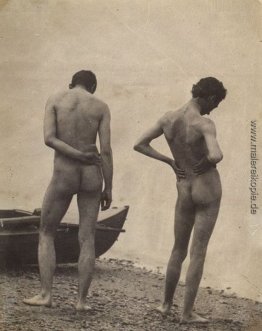 Thomas Eakins und John Laurie Wallace auf einem Strand