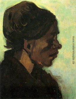 Kopf eines Brabant Ländliche Frau mit dunkler Kappe