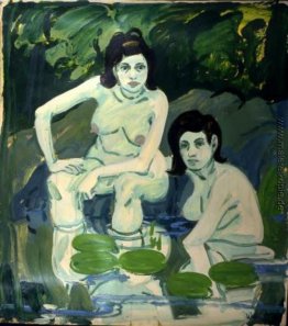 Untitled (Two Figures mit Lilien)