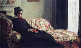 Meditation, Madame Monet auf dem Sofa sitzend