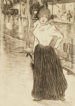 Jeune femme dans la rue