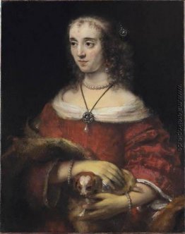 Porträt einer Frau mit einem Hündchen