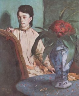 Frau mit dem Oriental Vase