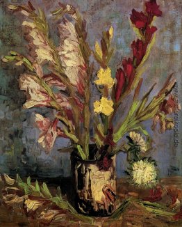 Vase mit den Gladioli