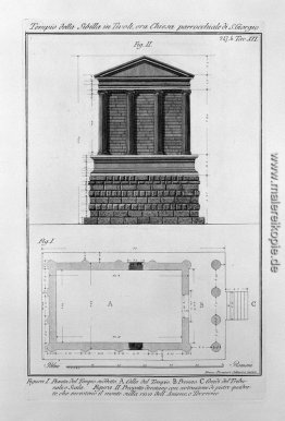 Fassade und die Seite der Tempel der Sibylle in Tivoli