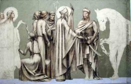 Fresko für die Dekoration des Pantheon: Heiligen