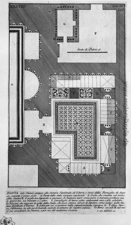 Die römische Altertümer, t. 3, Tafel XXXVIII. Plan der Räume obe