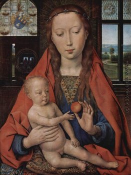 Madonna mit Kind, vom Diptych des Maerten van Nieuwenhove