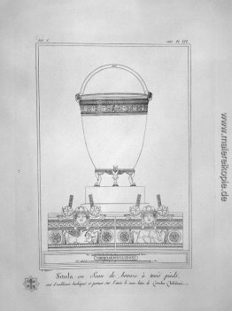 Situla Bronze bis drei Fuß (inkl. Im Umriss)