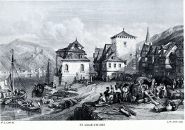 St. Goar um 1835 Stich von J. W. Archer nach Leitch