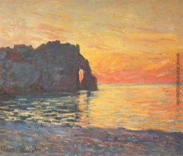 Etretat, Cliff der d`Aval, Sonnenuntergang