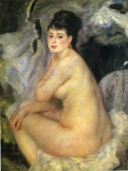 Nude Seated auf einem Sofa