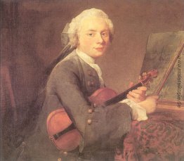 Junger Mann mit einer Violine (Porträt von Charles Theodose Gode