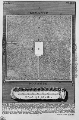 Die römische Altertümer, t. 3, Tafel XLIV. Cestius-Pyramide Kart