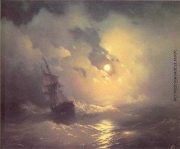 Tempest auf dem Meer bei nidht