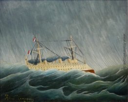 Der Sturm warf Schiff