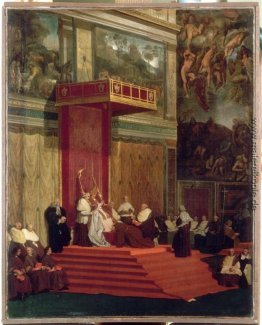 Papst Pius VII (Luigi Barnaba Chiaramonti) Teilnahme an Kapelle