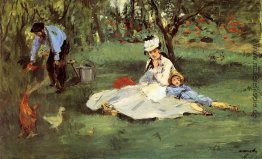 Die Familie Monet in ihrem Garten in Argenteuil