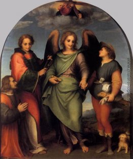 Erzengel Raphael mit Tobias, St. Lawrence und dem Donor Leonardo