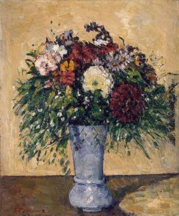 Blumen in einem blauen Vase