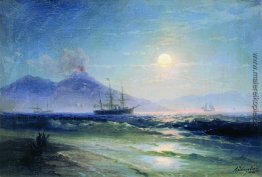 Die Bucht von Neapel in der Nacht