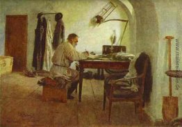 Leo Tolstoi in seinem Arbeitszimmer