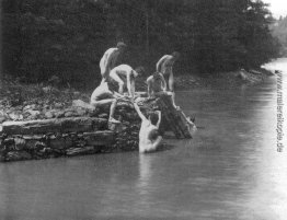 Studie für die Schwimmen-Loch