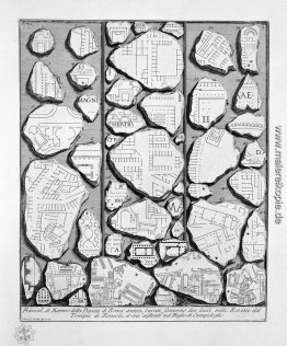 Die römische Altertümer, t. 1, Platte III. Karte des antiken Rom