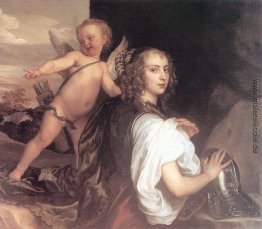 Portrait eines Mädchens als Erminia von Cupid Begleitet