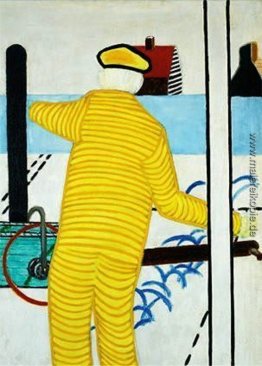 Yellow Mann mit Trolley