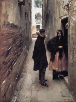 Eine Straße in Venedig