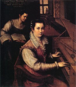 Self-Portrait am Clavichord mit einem Servant