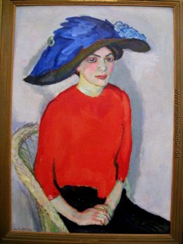 Porträt einer Dame im roten