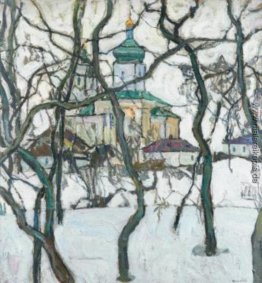 Winter-Szene mit Kirche