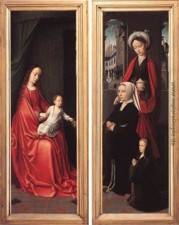 Triptychon von Jan Des Trompes (Rückseite der Flügel)