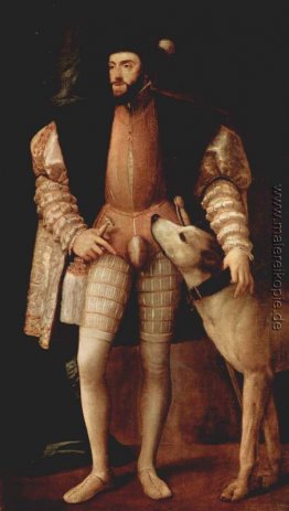 Porträt des Kaisers Charles V mit Hund