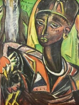 Zanzibar Frau mit Huhn
