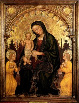 Madonna mit Kind und zwei Engeln Gentile da Fabriano