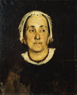 Porträt von Frau trägt weiße Kappe