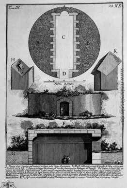 Die römische Altertümer, t. 3, Tafel XX. Draufsicht, Seitenquers