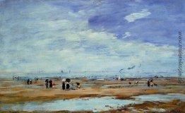 Deauville, dem Strand, Ebbe