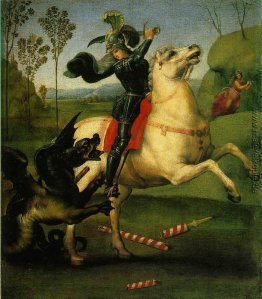 St. George Kämpfen Sie mit dem Drachen