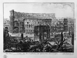 Blick auf den Triumphbogen des Konstantin und der Flavian Amphit