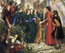 Beatrice, die Dante bei einem Hochzeitsfest, verweigert ihm ihre