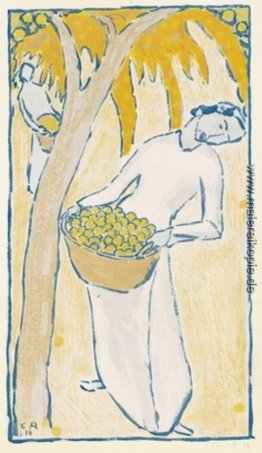 Fruit Harvest (weibliche Figur mit Korb)